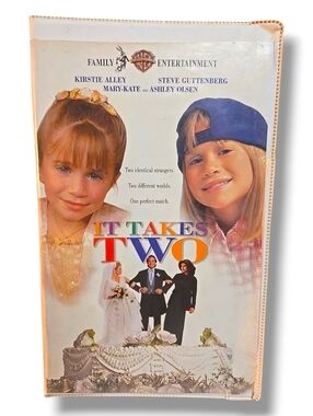 It Takes Two VHS 1995 Mary-Kate & Ashley Olsen Twins Clamshell Case Movie